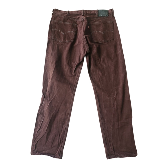 Levi’s 501 Straight Leg Jeans – Men’s 40x34, 100% Cotton, Button Fly, Brown - Picture 2 of 7